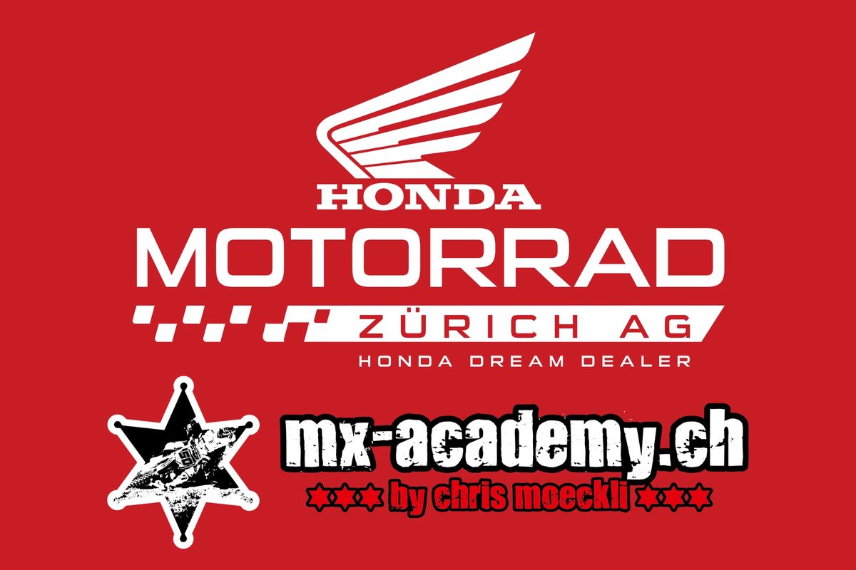Logos of Honda Motorrad Zürich AG and MX-Academy